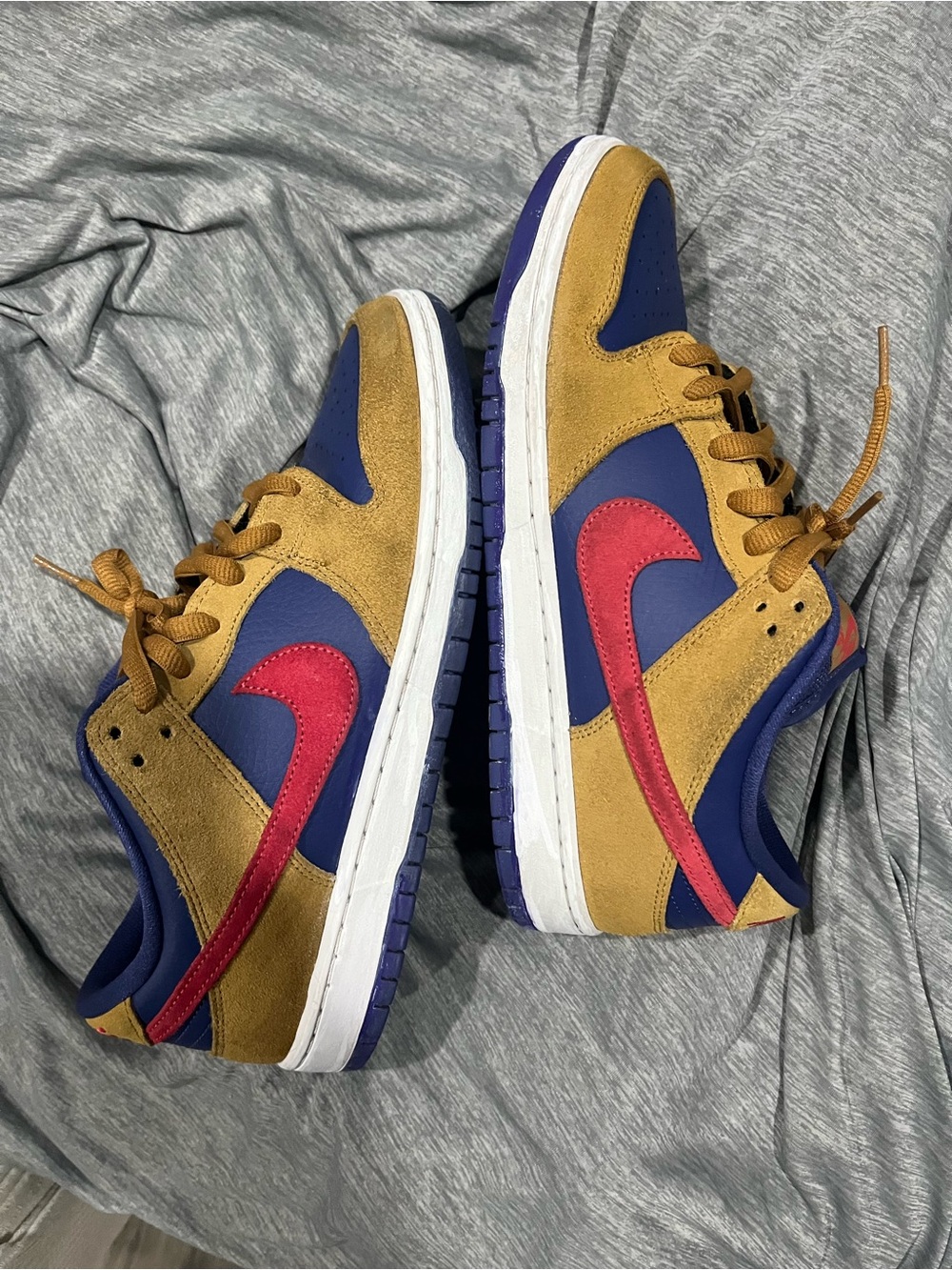 Nike Dunk SB Low Reverse Papa Bear Wheat/Red/Purple Suede Men’s 9 BQ6817-700